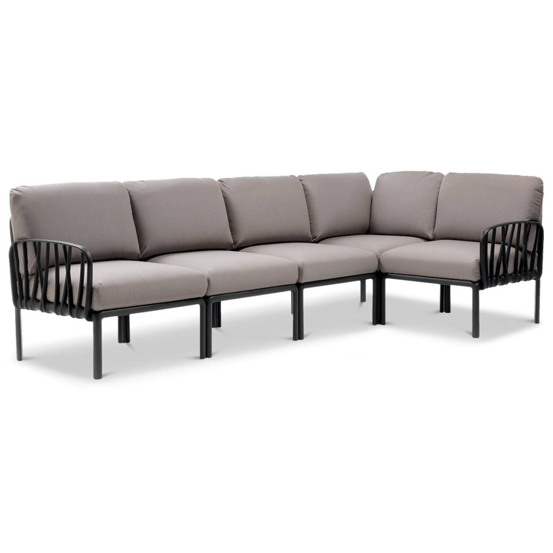 KOMODO 5 CORNER ANTHRACITE GREY + ANTHRACITE TABLE