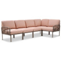 KOMODO 5 CORNER SOFA TORTORA ROSA QUARZO + TORTORA COFFEE TABLE