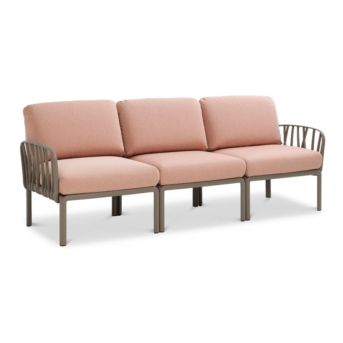 KOMODO 5 CORNER SOFA TORTORA ROSA QUARZO + TORTORA COFFEE TABLE