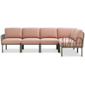 KOMODO 5 CORNER SOFA TORTORA ROSA QUARZO + TORTORA COFFEE TABLE