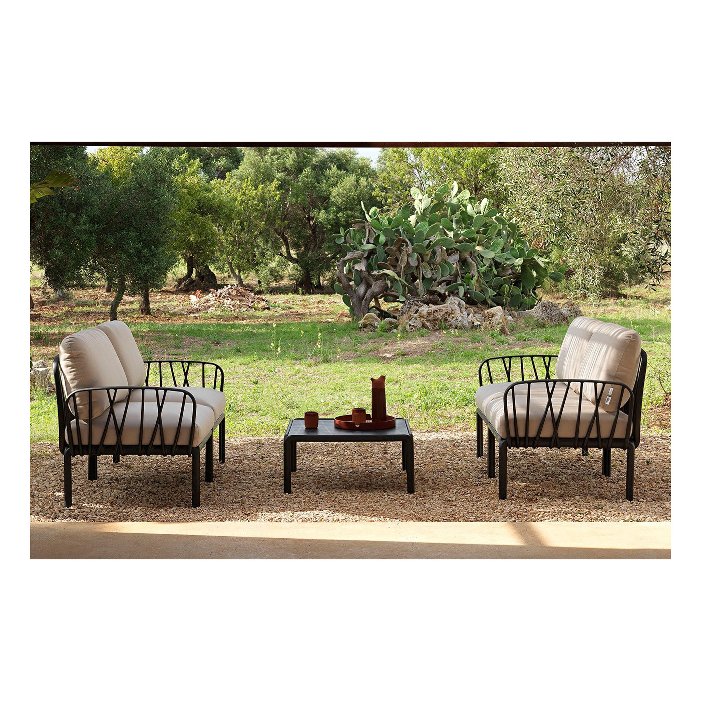 KOMODO 5 CORNER SOFA TORTORA ROSA QUARZO + TORTORA COFFEE TABLE