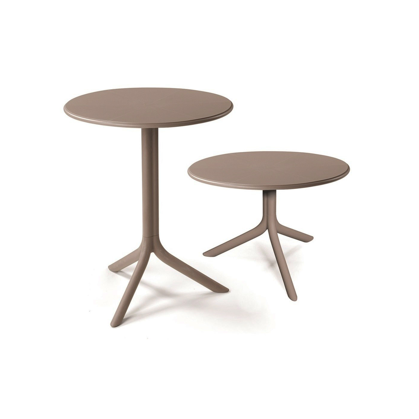 Zestaw stolików ogrodowych Nardi Palma Spritz 2+1 - kolor tortora