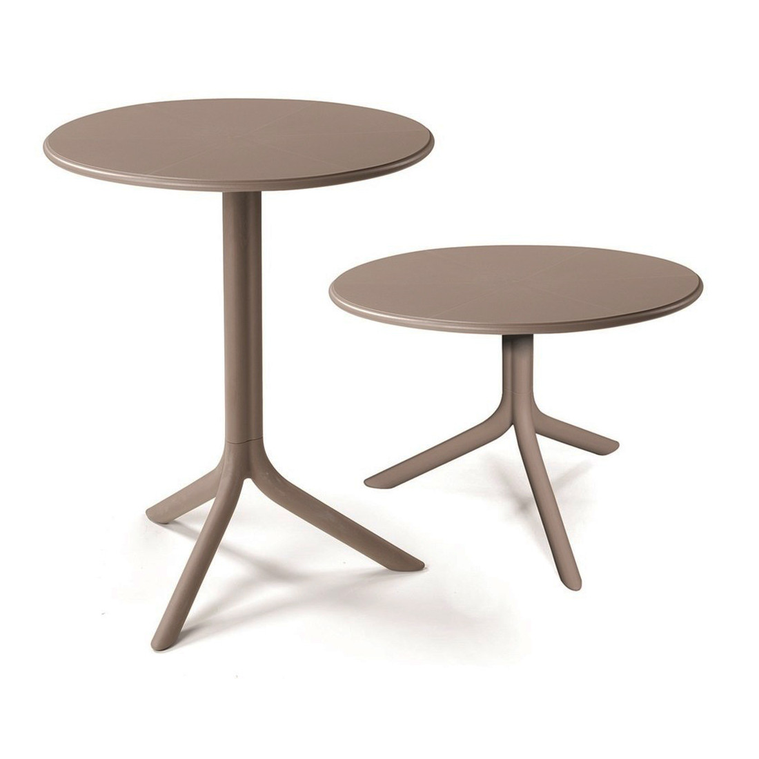 Zestaw stolików ogrodowych Nardi Palma Spritz 2+1 - kolor tortora