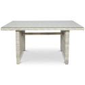 TRIVENTO III DINING ZESTAW+PUFY WHITE GREY