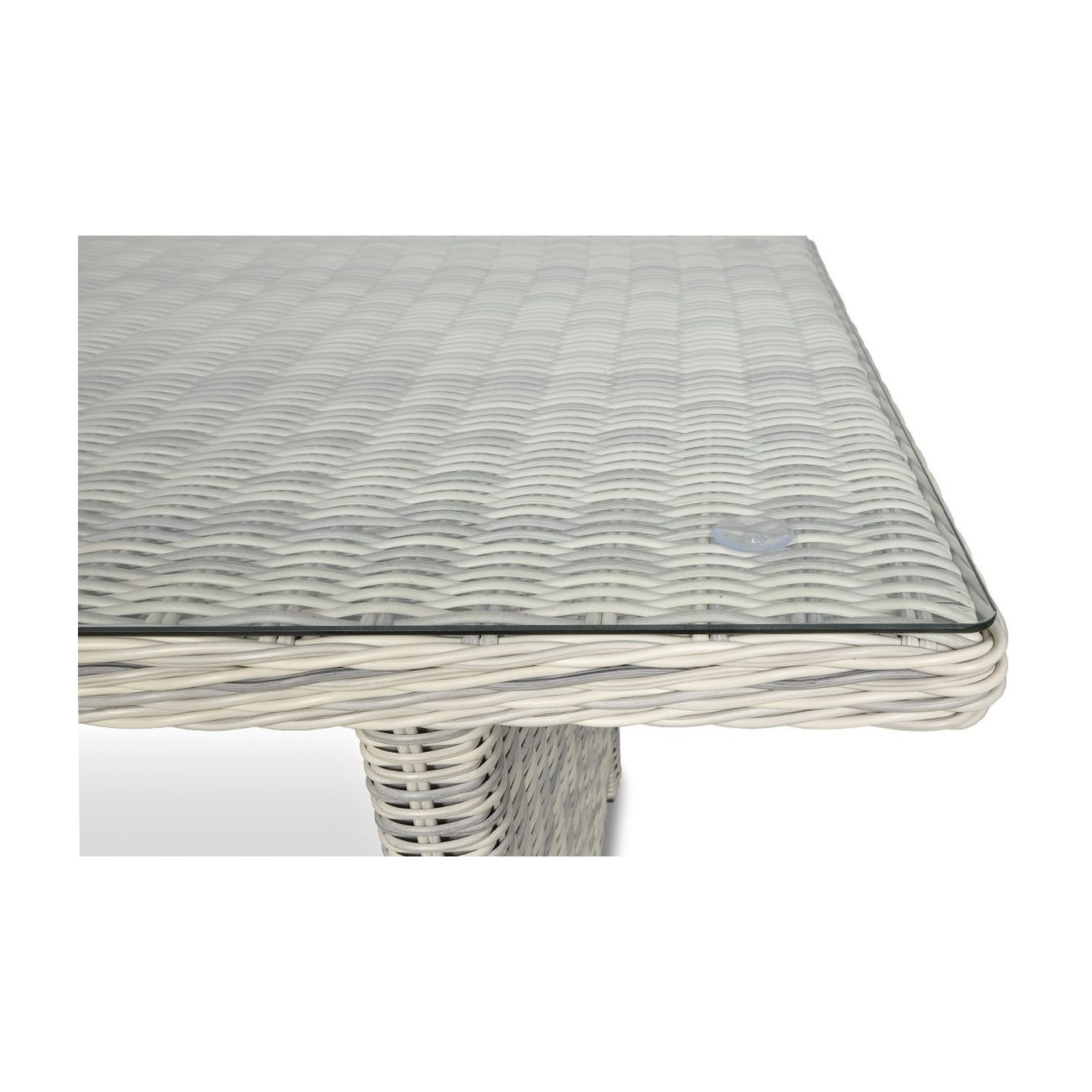 TRIVENTO III DINING SET + PUFFS WHITE GREY