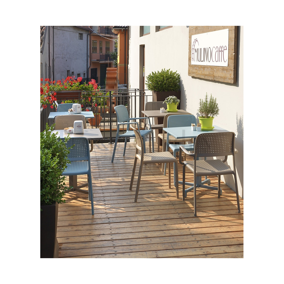 Zestaw Stolik i Krzesła Bistro Nardi Bora Spritz 21 Celeste