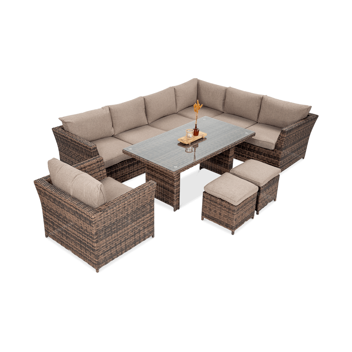 Zestaw wypoczynkowy MONIZ DINING PLUS Brown