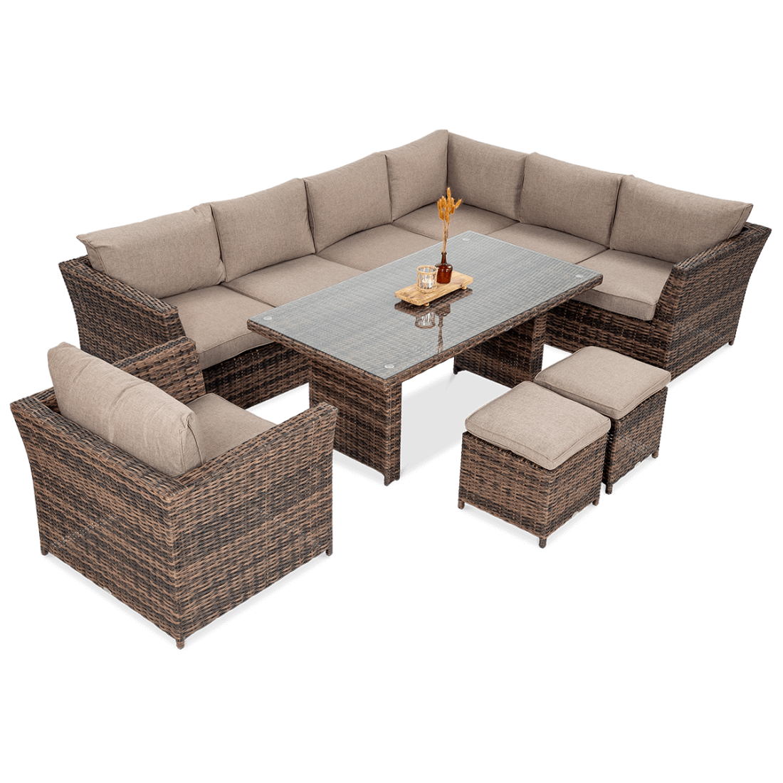 Zestaw ogrodowy MONIZ DINING PLUS Brown