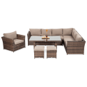 Meble technorattanowe MONIZ DINING PLUS Brown