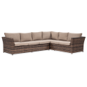 Przód narożnika z zestawu ogrodowego MONIZ DINING PLUS Brown