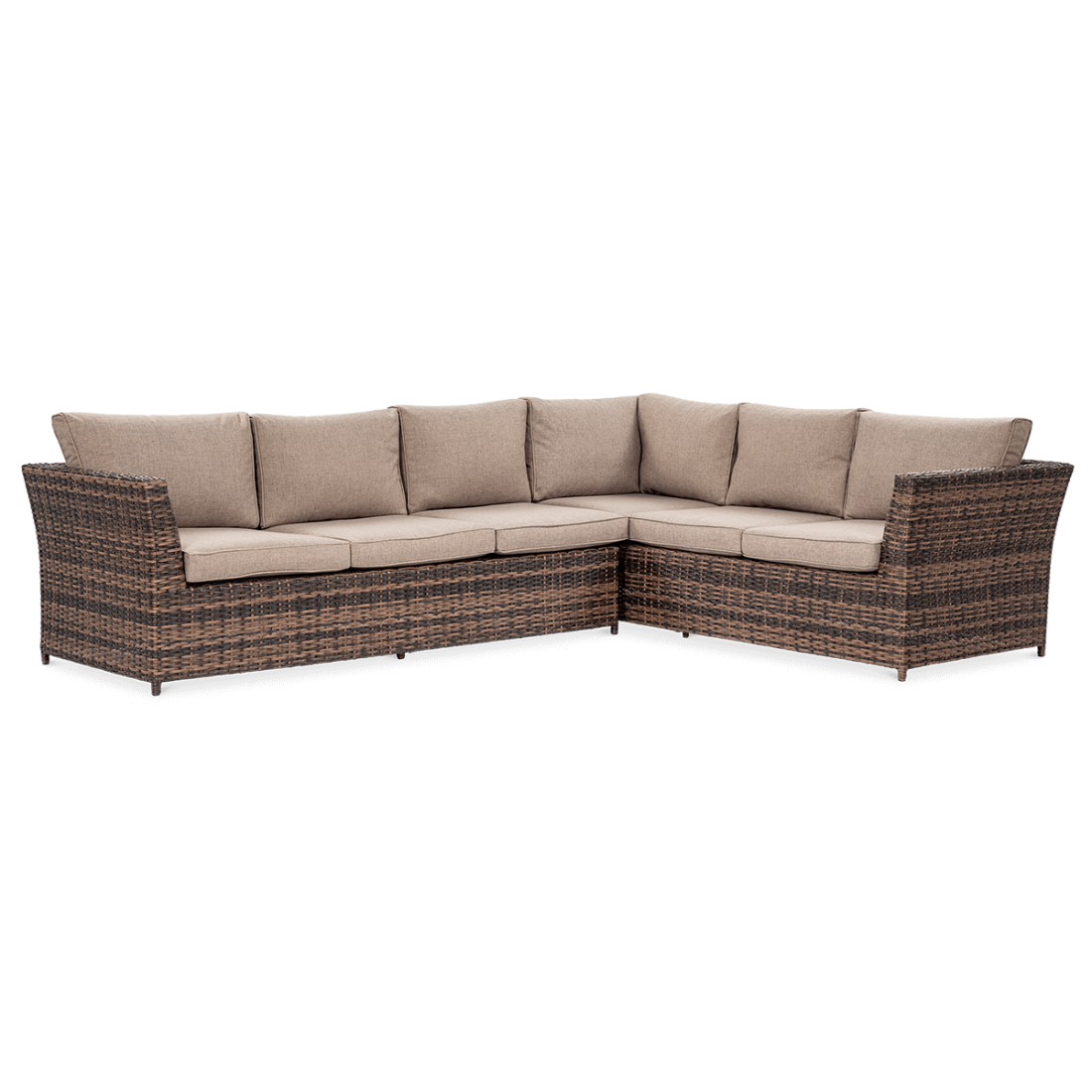 Przód narożnika z zestawu ogrodowego MONIZ DINING PLUS Brown