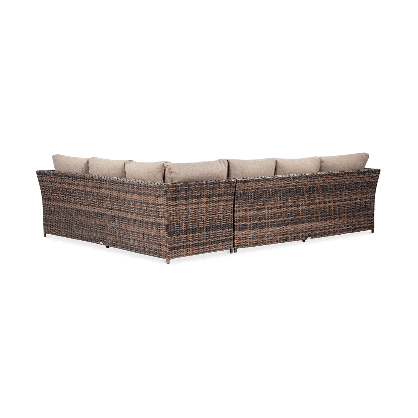 Tył narożnika technorattan MONIZ DINING PLUS Brown