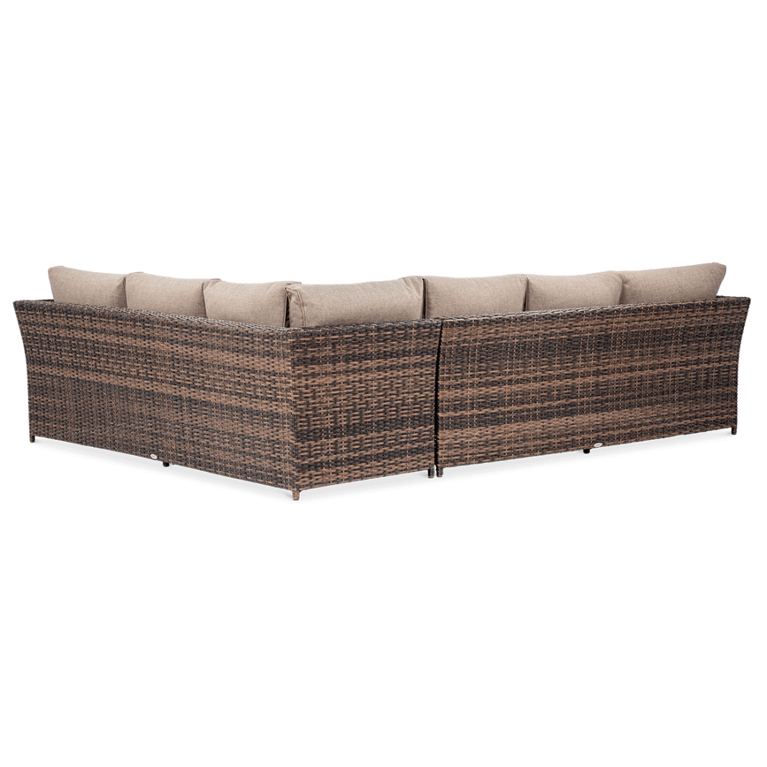 Tył narożnika technorattan MONIZ DINING PLUS Brown