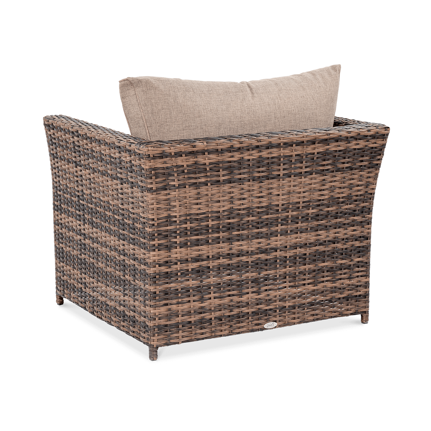 Tył fotela z technorattanu MONIZ DINING PLUS Brown