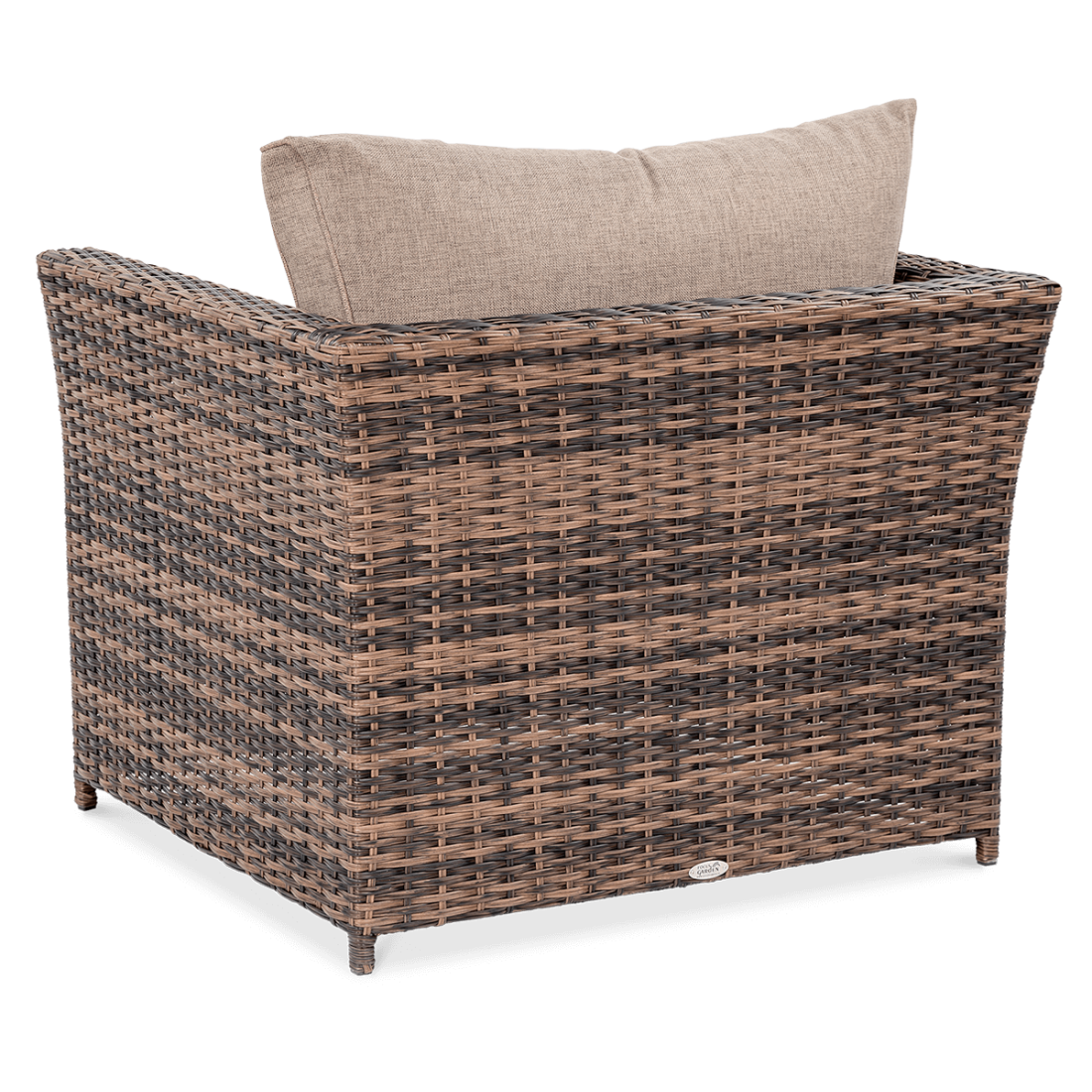 Tył fotela z technorattanu MONIZ DINING PLUS Brown