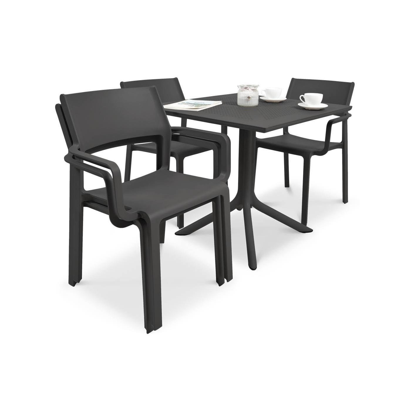 Stolik ogrodowy Nardi Trillclip 41 w kolorze antracytowym