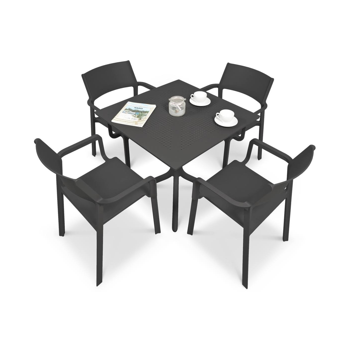 Stolik ogrodowy Nardi Trillclip 41 w kolorze antracytowym