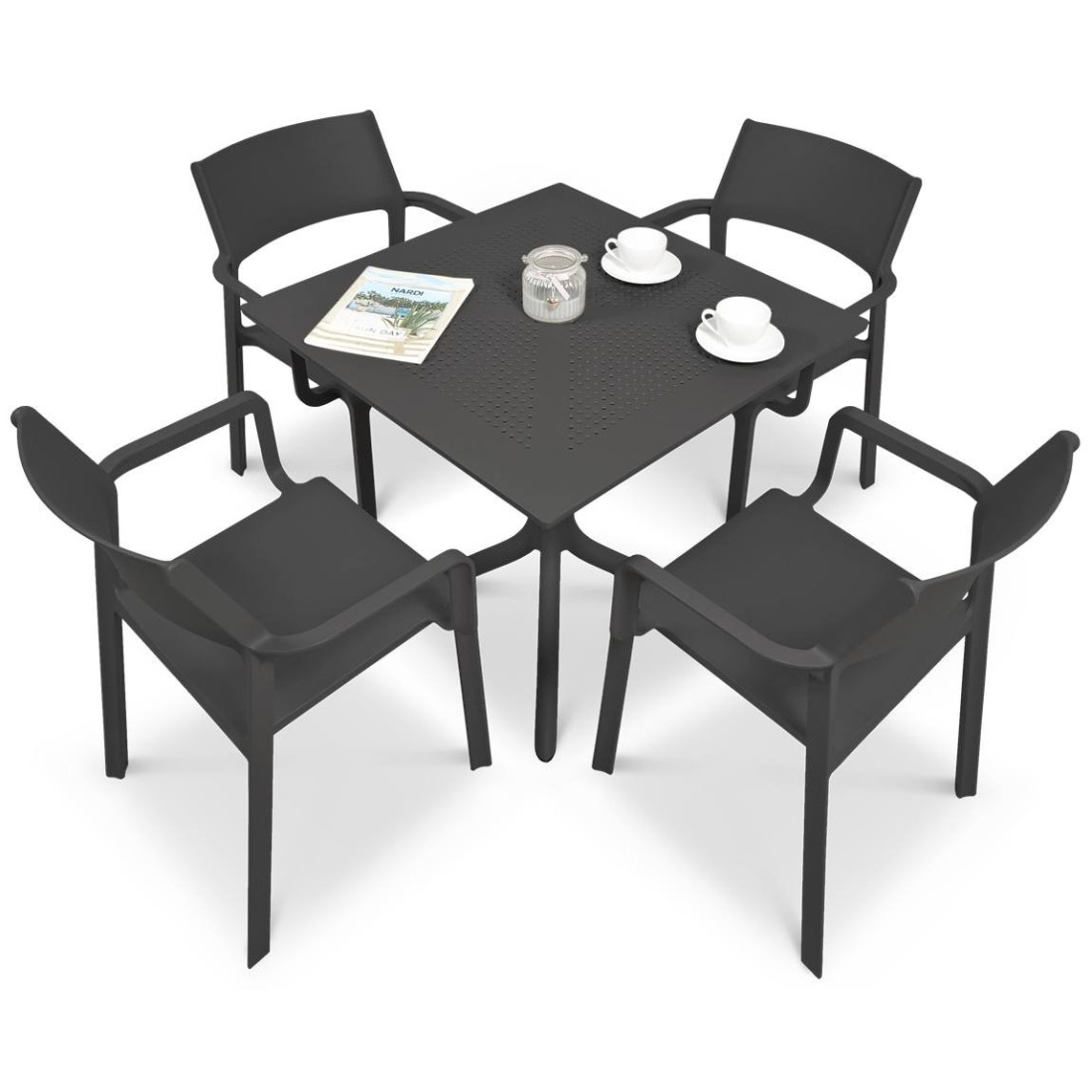 Stolik ogrodowy Nardi Trillclip 41 w kolorze antracytowym