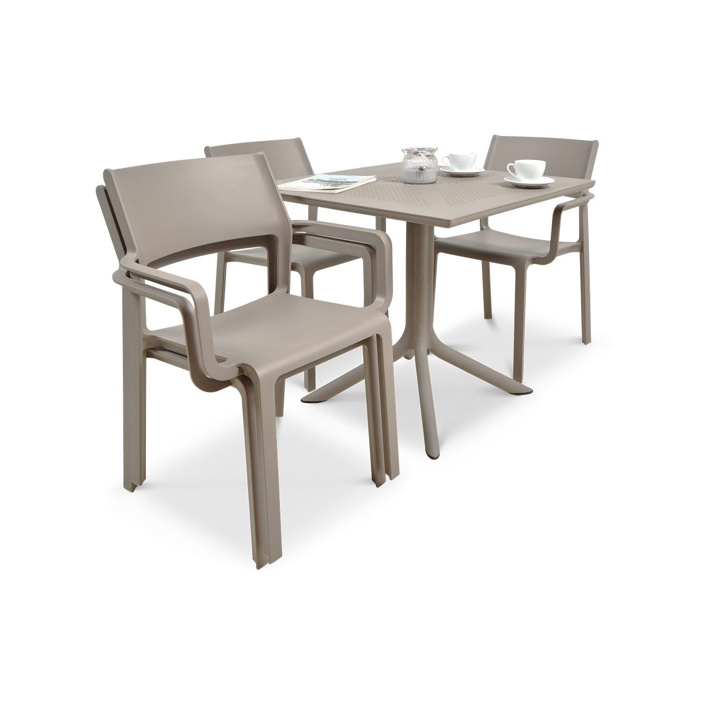 TRILL/CLIP 80 4+1 TORTORA SET