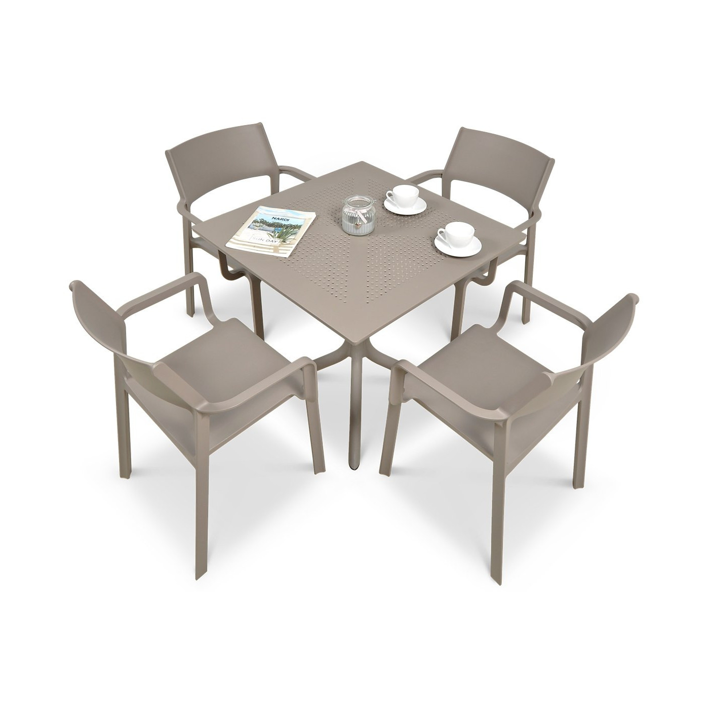 TRILL/CLIP 80 4+1 TORTORA SET