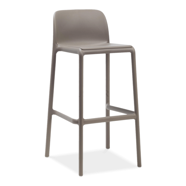 Stołek barowy do ogrodu w kolorze brązowym