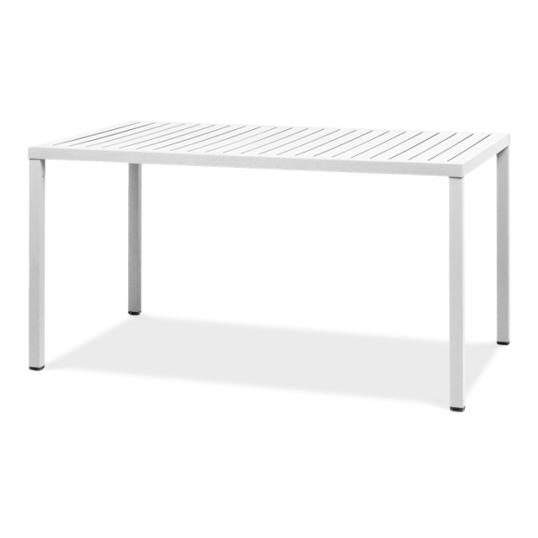 biały prostokątny stół jadalniany