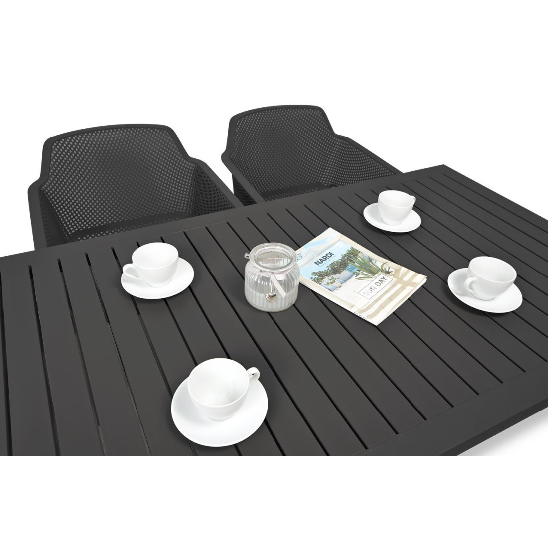 Komplet ogrodowy Nardi NetCube 140 + 4+1, kolor antracyt