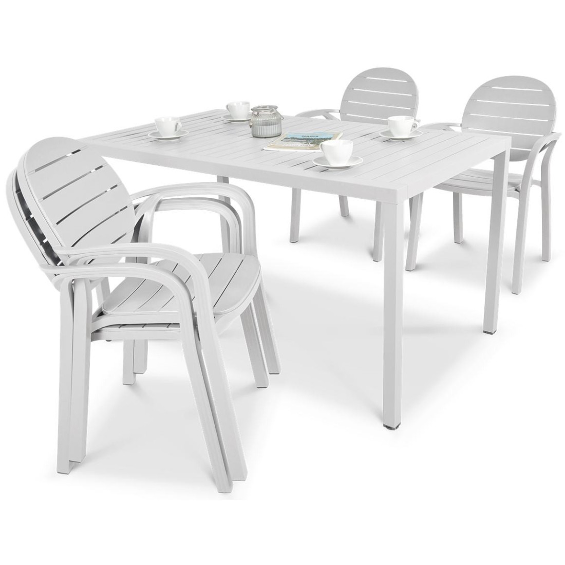 Komplet ogrodowy Nardi PalmaCube 140/41 Bianco