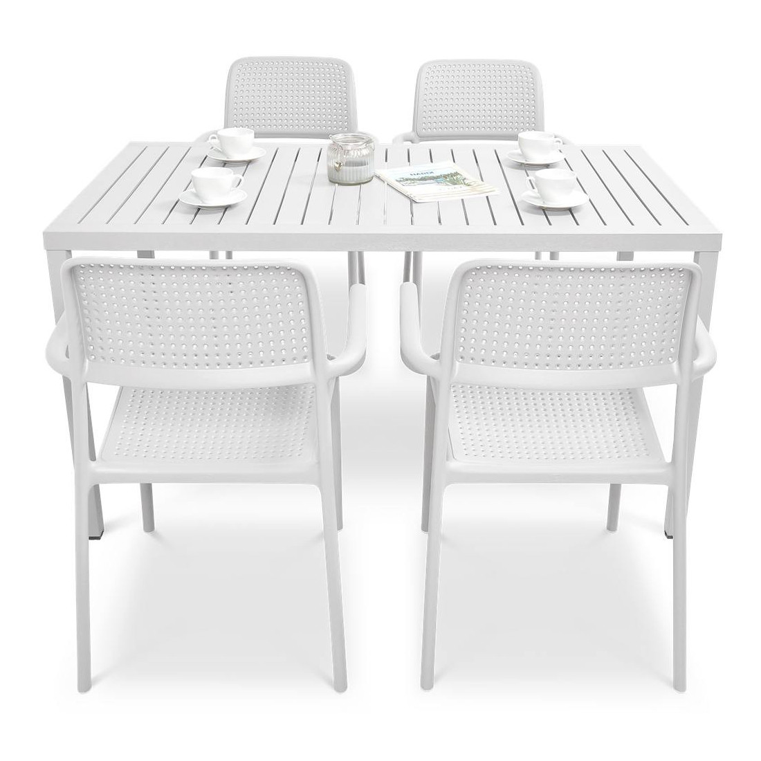 BORA/CUBE 140 4+1 BIANCO SET