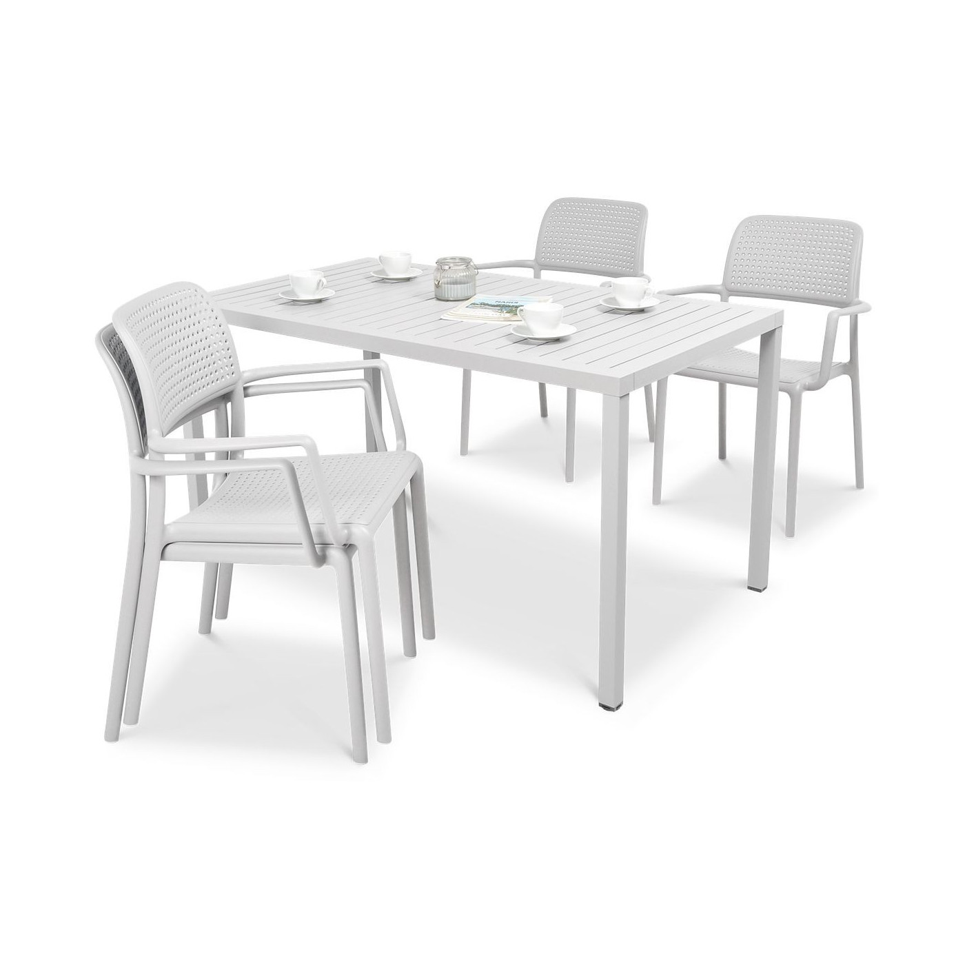 BORA/CUBE 140 4+1 BIANCO SET