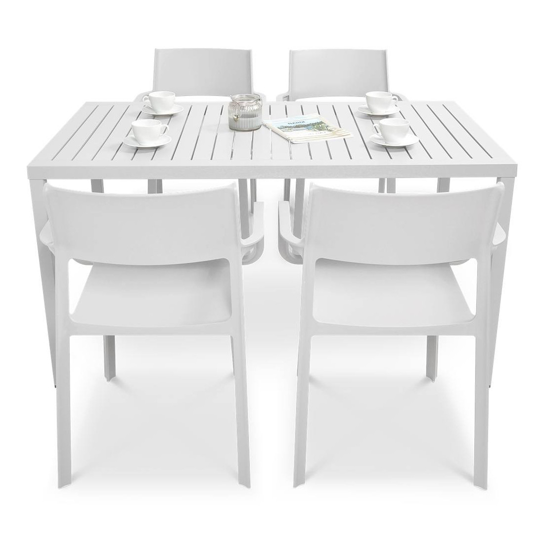 Komplet ogrodowy Nardi TrillCube 140x41 Bianco