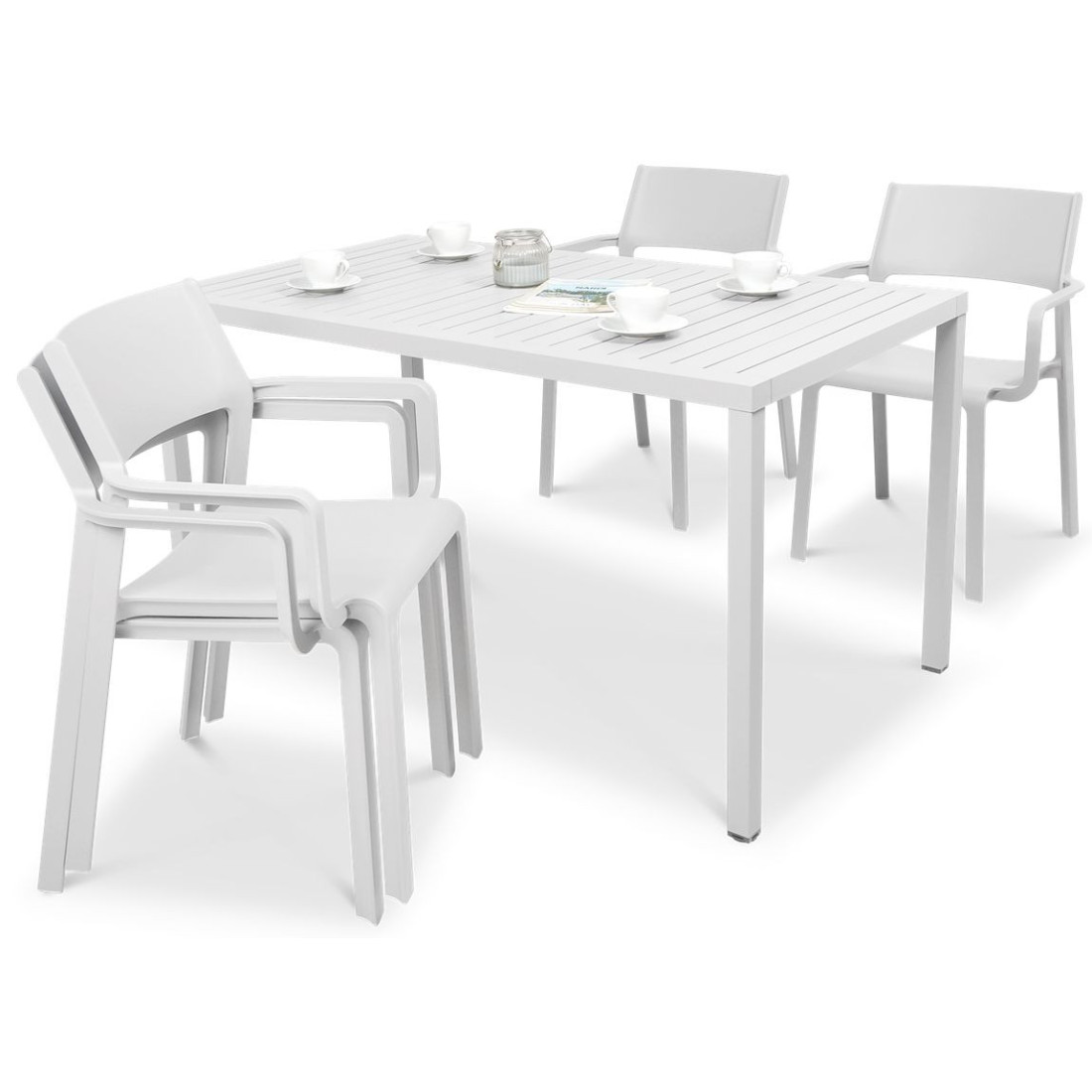 TRILL/CUBE 140 4+1 BIANCO SET