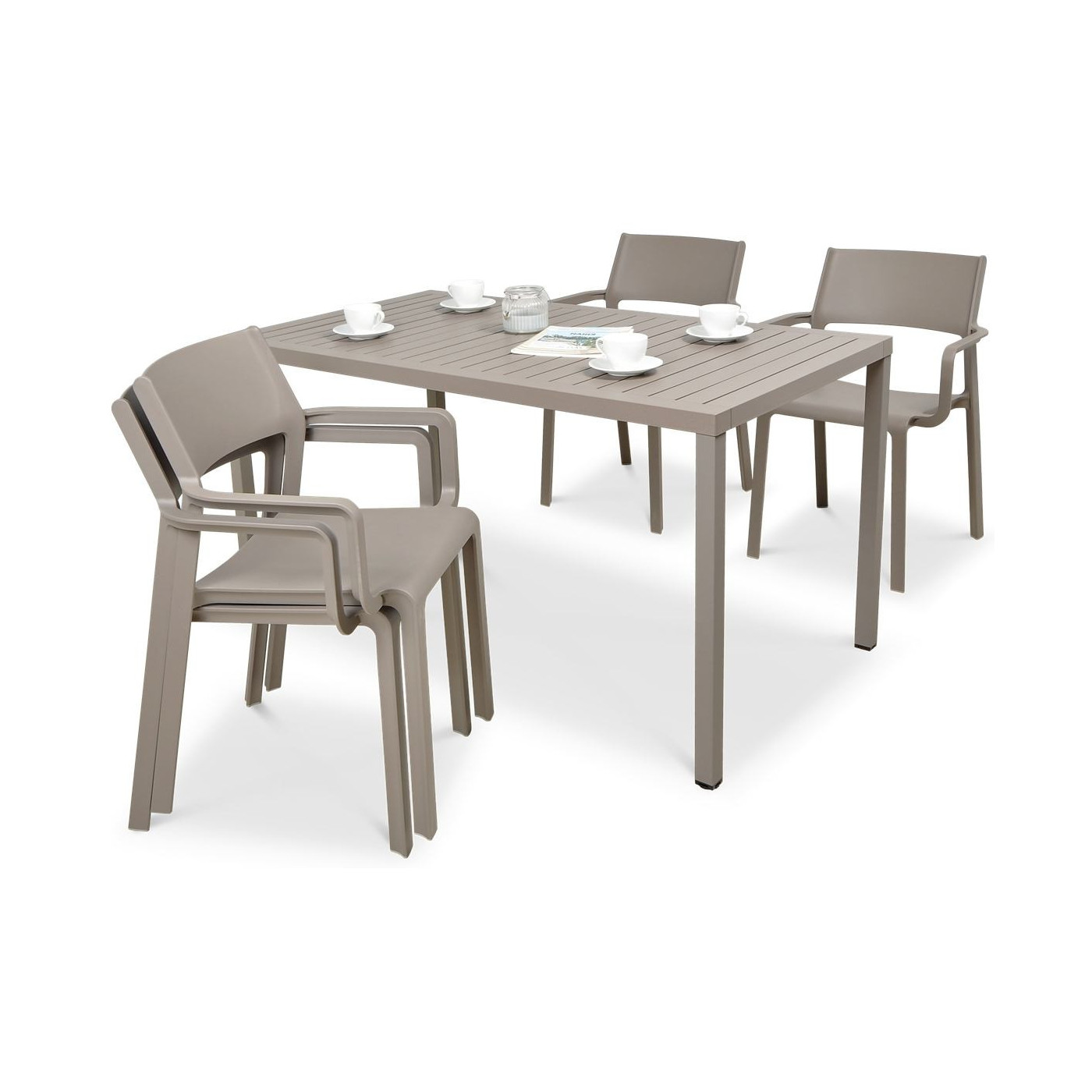 TRILL/CUBE 140 4+1 TORTORA SET