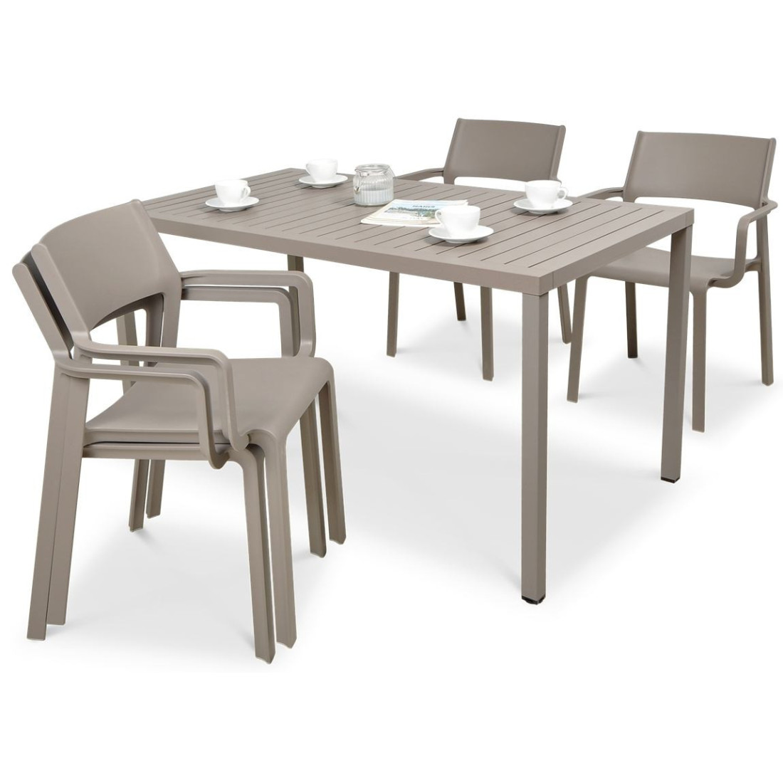 TRILL/CUBE 140 4+1 TORTORA SET