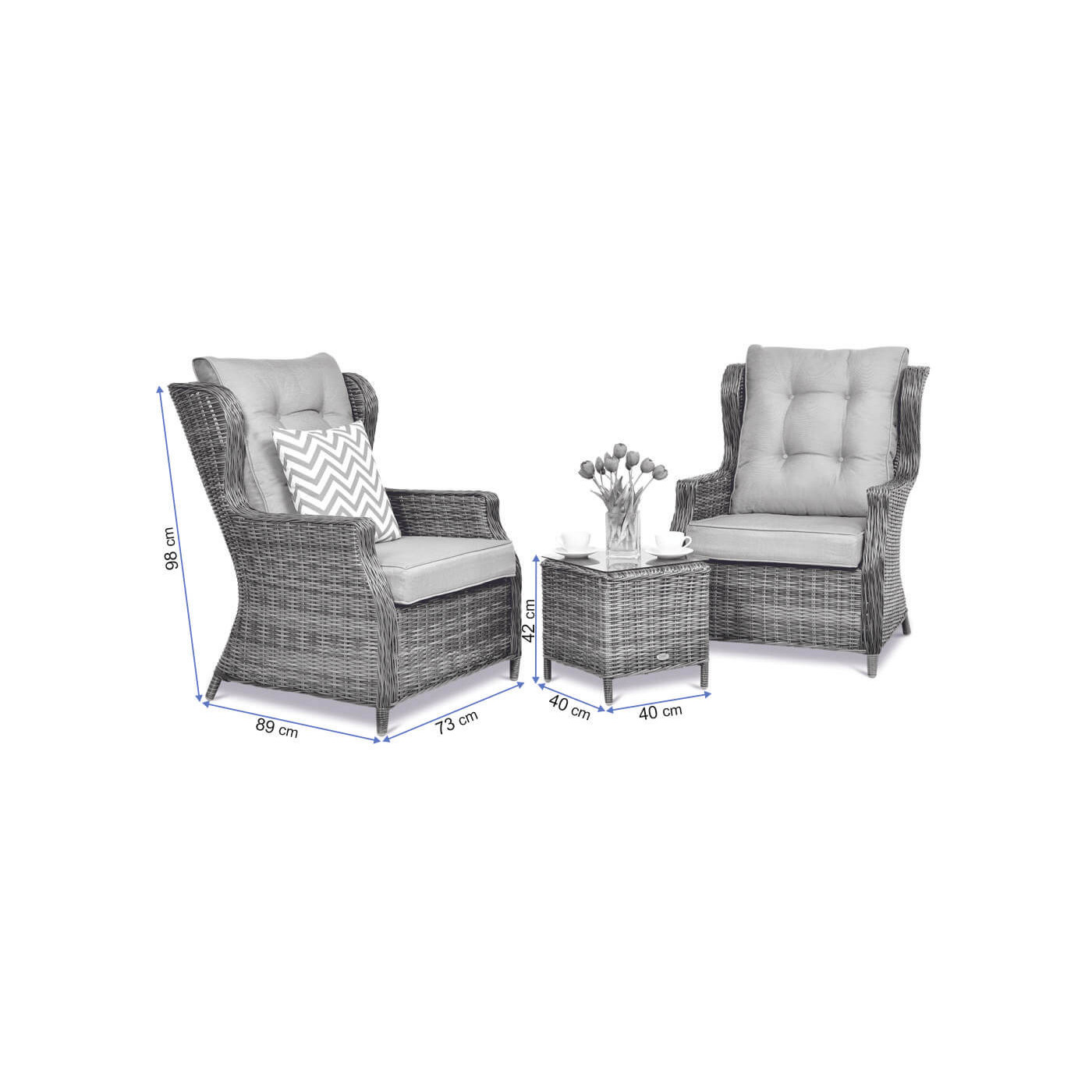 TRIVENTO DUO SET DARK GREY
