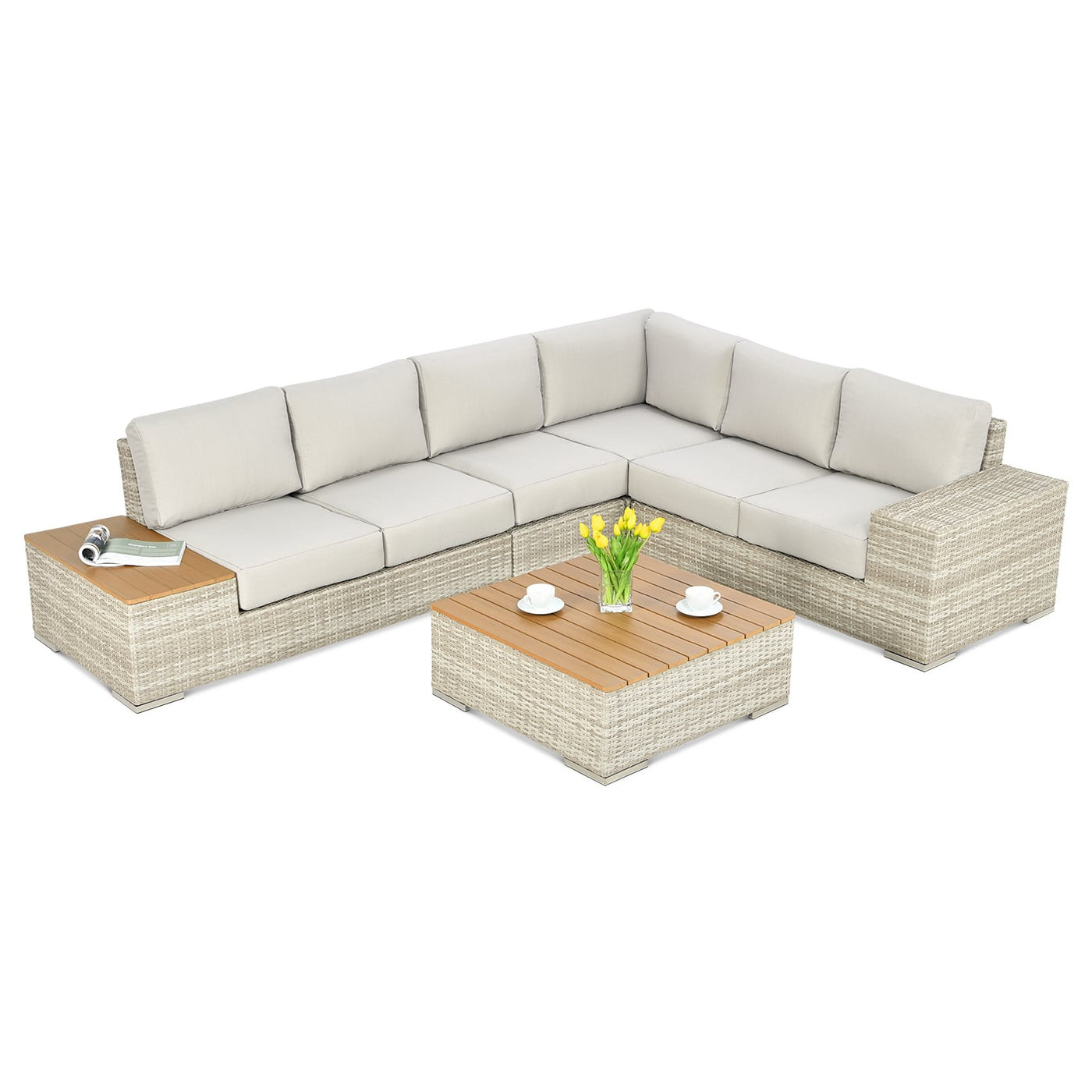 AVOCADO WOOD NAROŻNIK BEIGE