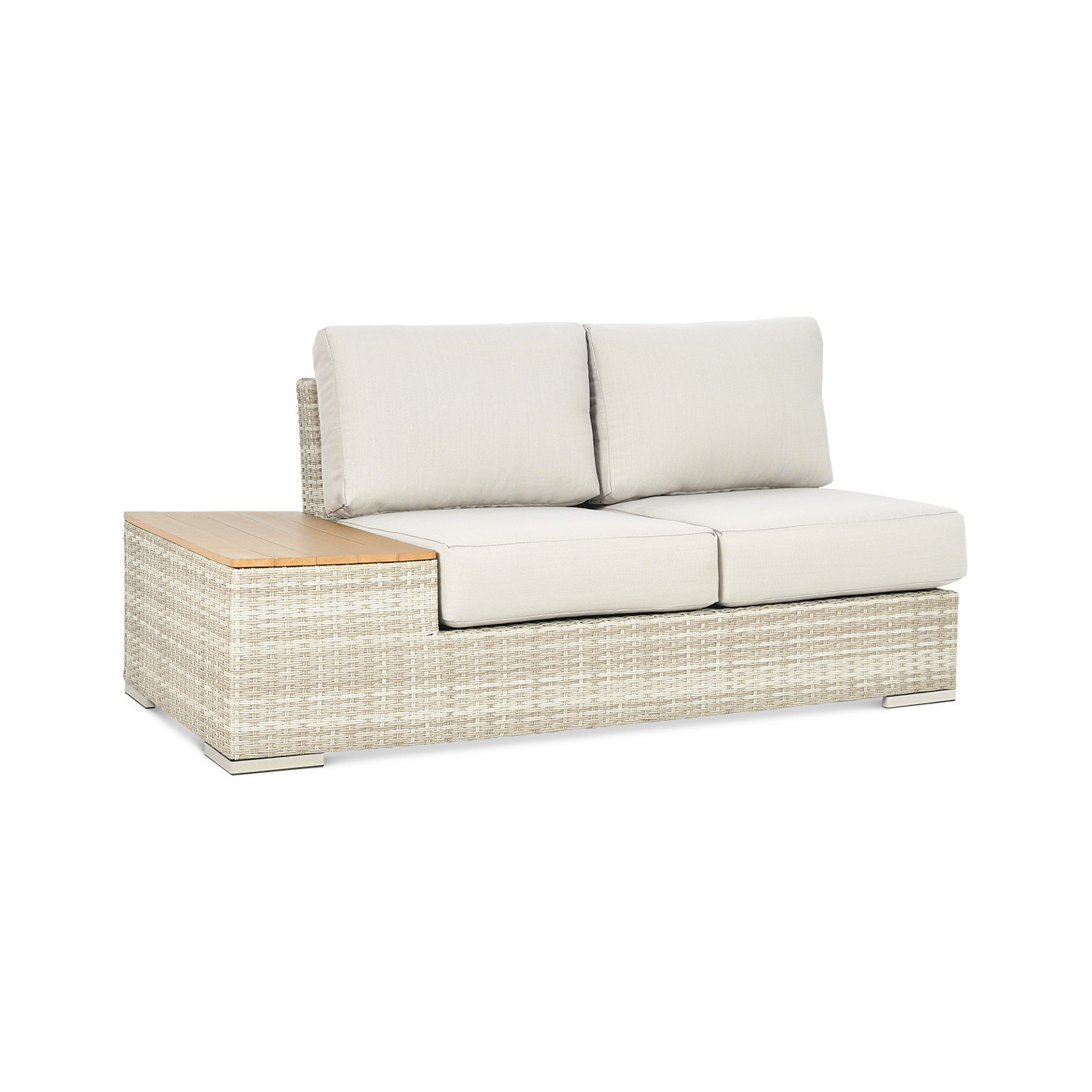 AVOCADO WOOD CORNER SOFA BEIGE