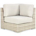 AVOCADO WOOD CORNER SOFA BEIGE