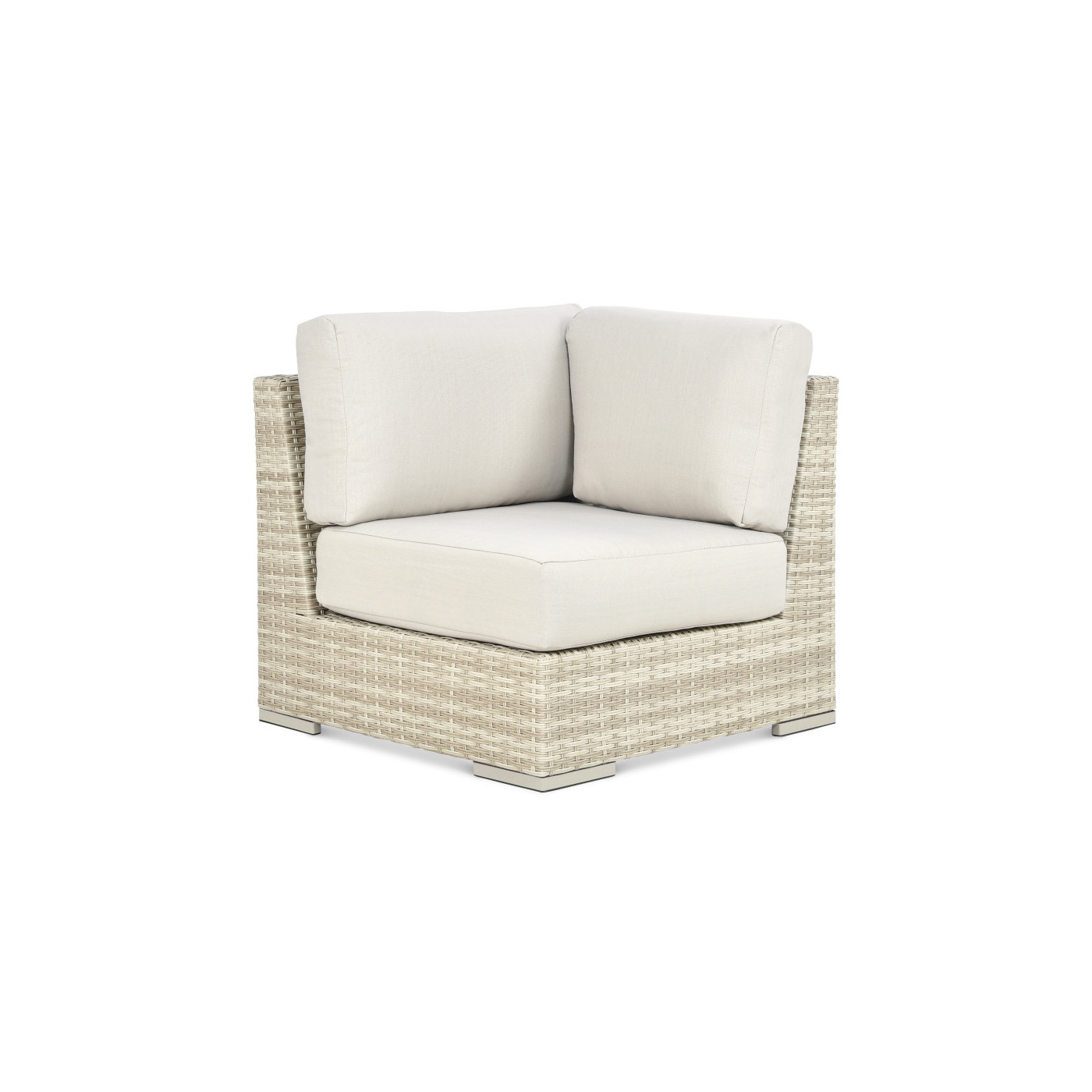 AVOCADO WOOD CORNER SOFA BEIGE