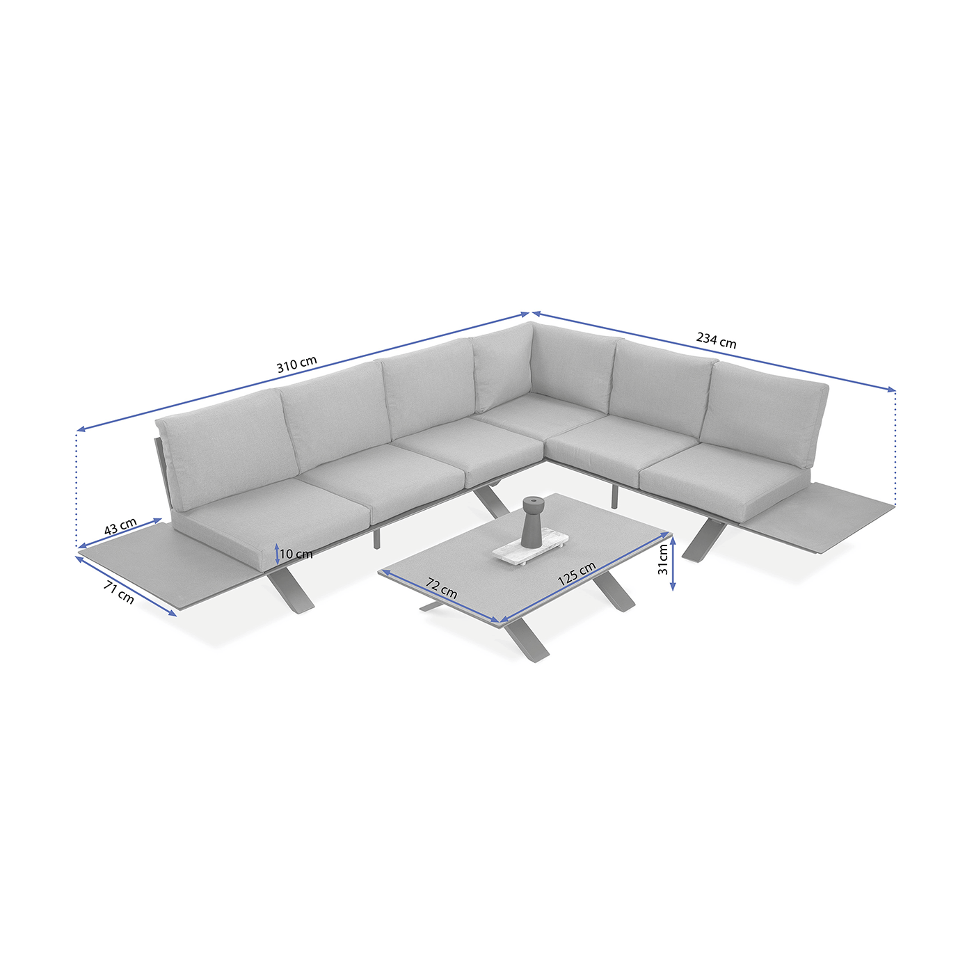 Narożnik ogrodowy Sorrento Stone