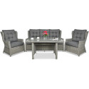 TRIVENTO III DINING SET STONE GREY