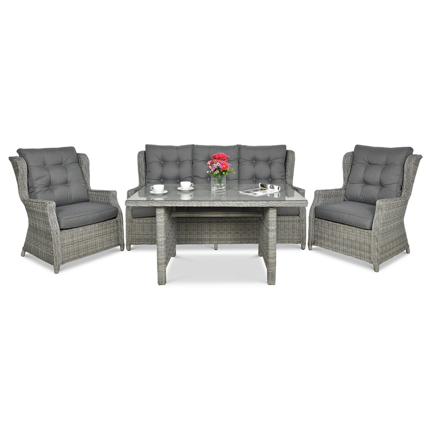 TRIVENTO III DINING ZESTAW STONE GREY