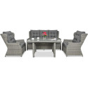 TRIVENTO III DINING SET STONE GREY