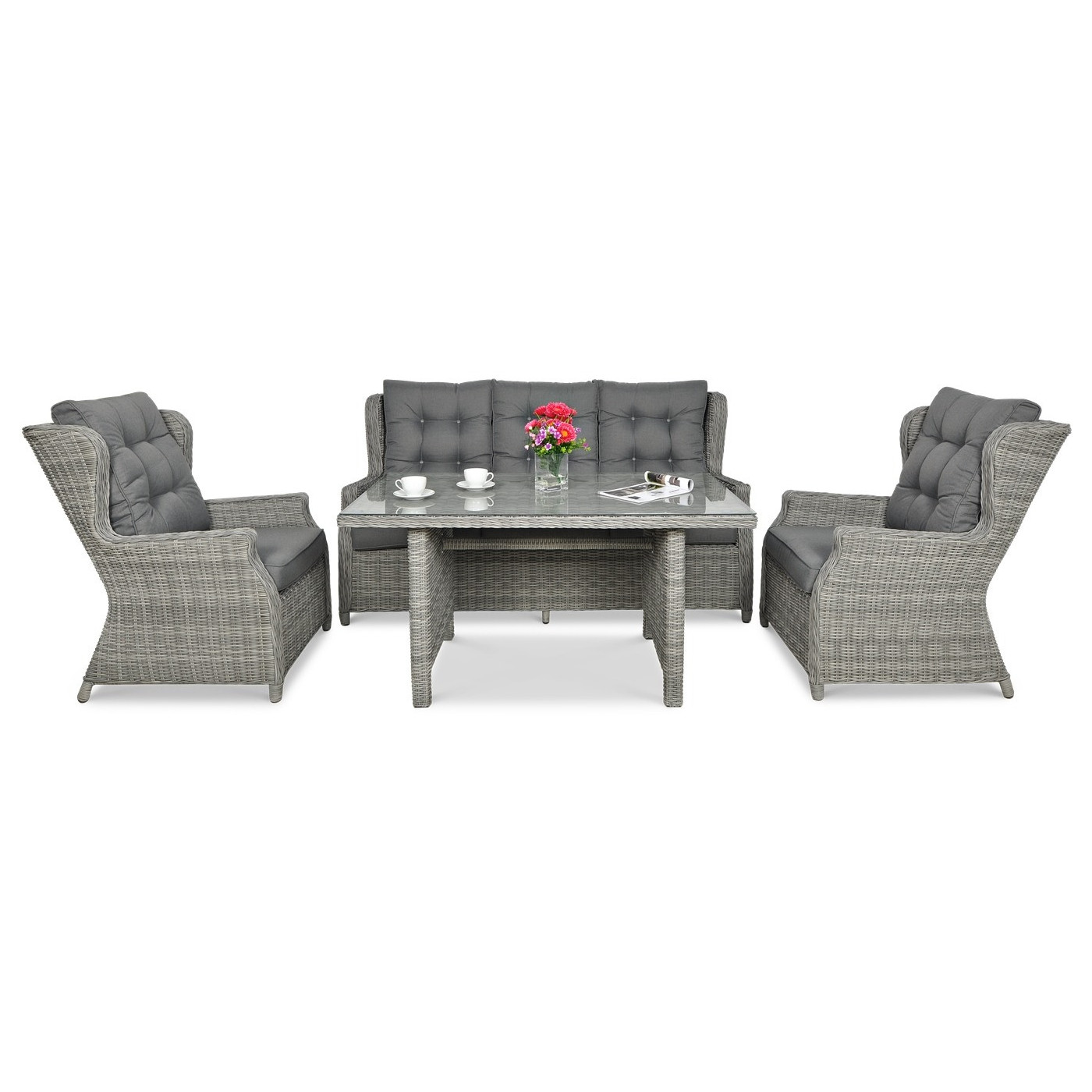TRIVENTO III DINING ZESTAW STONE GREY
