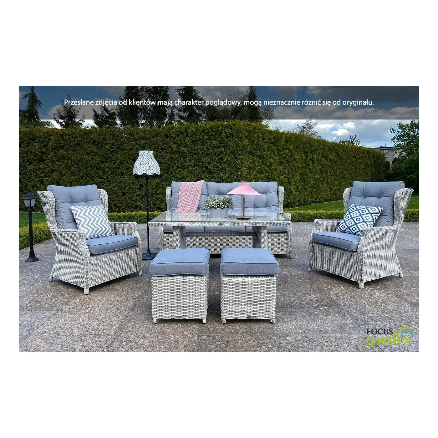 Meble technorattanowe Trivento Dining 3 Stone Grey