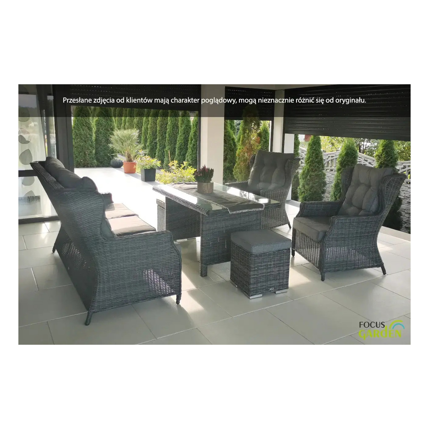 TRIVENTO III DINING ZESTAW STONE GREY