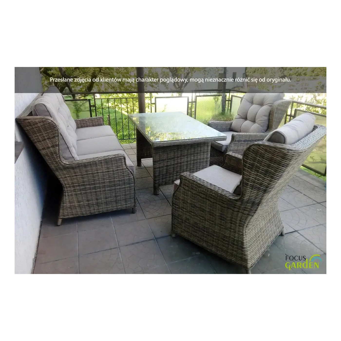 TRIVENTO III DINING SET STONE GREY