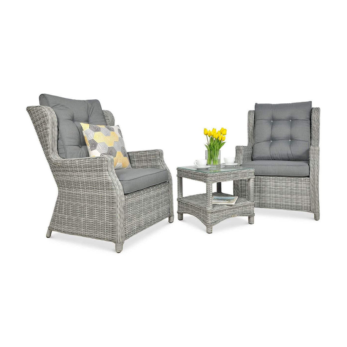 Zestaw mebli TRIVENTO DUO Stone Grey do ogrodu lub na taras