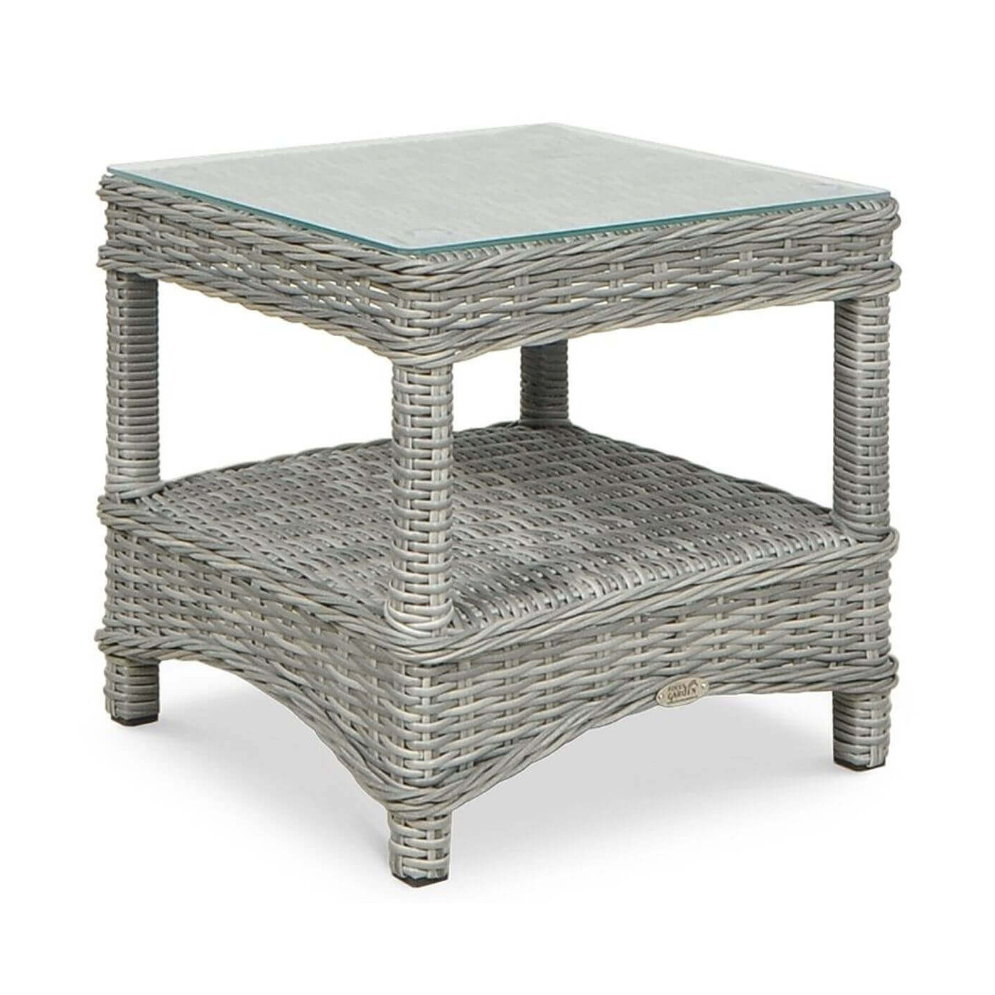 Technorattanowy stół z zestawu TRIVENTO DUO Stone Grey