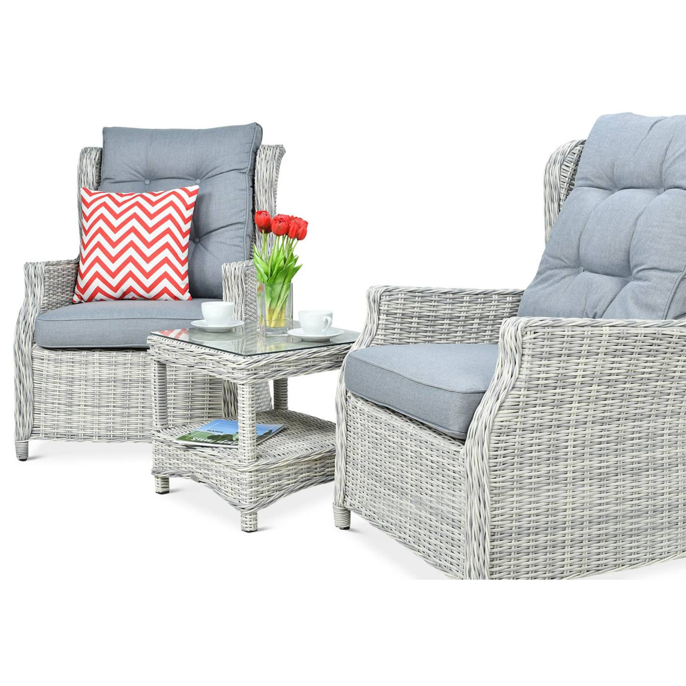 TRIVENTO DUO SET WHITE GREY